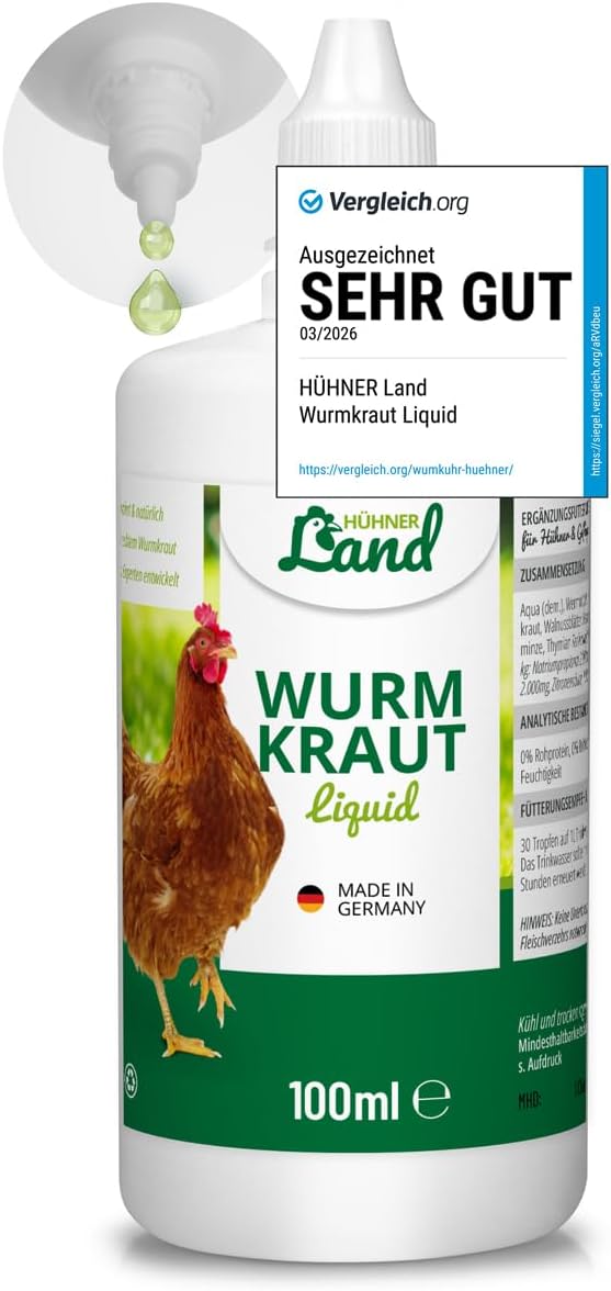HÜHNER Land Wurmkraut Liquid 100 ml für Hühner und Geflügel